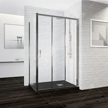 Душевой уголок RGW РА-73, 060873180-11, 180 х 100 см, стекла прозрачные, профиль хром