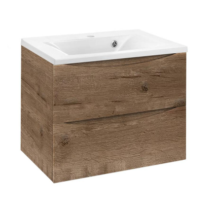 База под раковину Mia 650 подвесная, 2 выкатных ящика soft close, V.Oak База под раковину Mia 650 подвесная, 2 выкатных ящика soft close, V.Oak