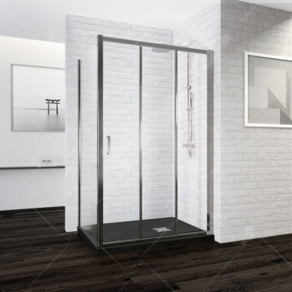 Душевой уголок RGW РА-73, 060873180-11, 180 х 100 см, стекла прозрачные, профиль хром
