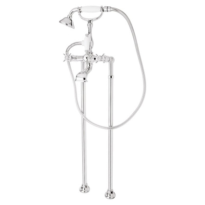 LORD-VDP-01-M Напольный смеситель для ванны с ручным душем Исполнение: Хром, Ручки: Хром 