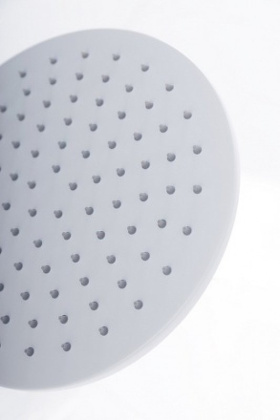 CZR-B-CVD-BIO Душевая колонна со смесителем для ванны, верхним и ручным душем, верхний душ из нержавеющей стали диаметр 250 мм, исполнение белый матов