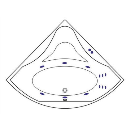 Ванна EXCELLENT Glamour 150x150 "LINE" (бронза) Ванна EXCELLENT Glamour 150x150 "LINE" (бронза)