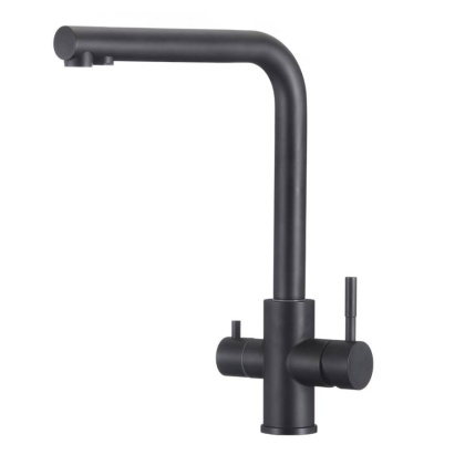 Смеситель ЧЕРНЫЙ д/кухни с каналом для питьевой воды нерж. BALEAR,арт.13450BLB Смеситель ЧЕРНЫЙ д/кухни с каналом для питьевой воды нерж. BALEAR,арт.13450BLB