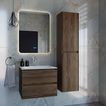 База под раковину Luka 600 подвесная, 2 выкатных ящика soft-close, С.Oak