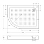 Акриловый поддон BelBagno TRAY-BB-RH-100/80-550-15-W-R