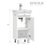 Тумба Onika Милтон Квадро 40 напольная, белая (ум.Визит 40)