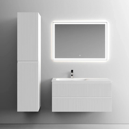 Тумба подвесная SANCOS Snob T левая 995х445х500, c двумя ящиками оснащенными доводчиками, Bianco , арт.SNT100LW