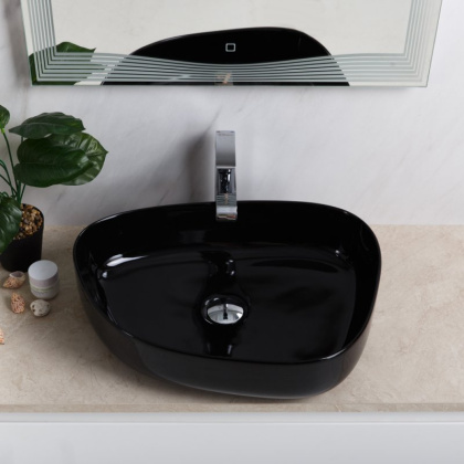 Раковина керамическая накладная черная BB1435-NERO, 550x400x140 Раковина керамическая накладная черная BB1435-NERO, 550x400x140