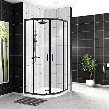 Душевой уголок BelBagno UNO-195-R-2-100-C-NERO