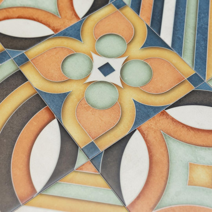 Декор HGD\A555\5009 Фантазия 1 орнамент (20см*20см*6,9мм) (10шт/0,4м2) матовый, шт.