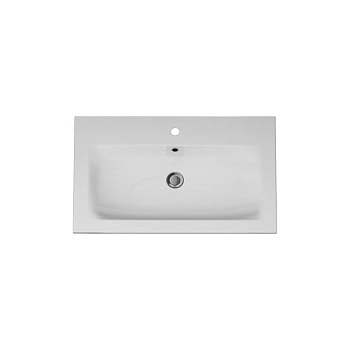 M70AWCC0802WG SPIRIT 2.0, Раковина мебельная, керамическая, 80 см, встроенная, цвет: Белый, глянец