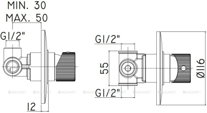 Смеситель для душа Paffoni Jo JO011CR (с внутренней частью)