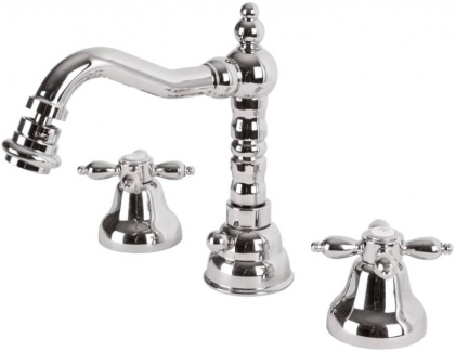 NOSTALGIA-BBS2-03/24 Смеситель на биде на три отверстия с донным клапаном золото, ручки золото NOSTALGIA-BBS2-03/24 Смеситель на биде на три отверстия с донным клапаном золото, ручки золото