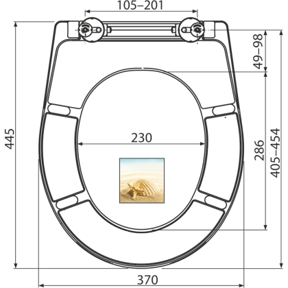 Сидение для унитаза Alcaplast Softclose, 5,7х37,5х46,2 см, белое, A604 SHELL
