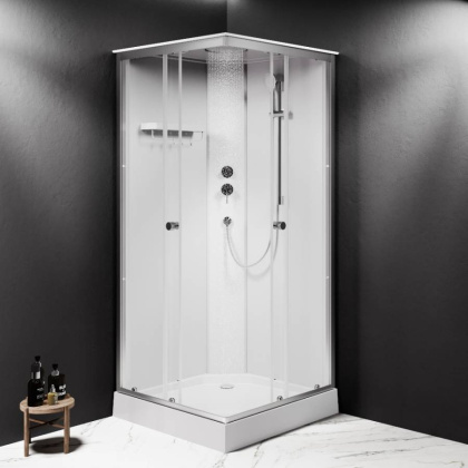 W94C-403-090MT X-Joy Square кабина душевая  90x90,  профиль мат.хром, стекло прозрачное W94C-403-090MT X-Joy Square кабина душевая  90x90,  профиль мат.хром, стекло прозрачное