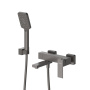 SLIDER-VD-GM Смеситель для ванны и душа однорычажный в комплекте с ручным душем, шлангом и держателем, оружейная сталь SLIDER-VD-GM Смеситель для ванны и душа однорычажный в комплекте с ручным душем, шлангом и держателем, оружейная сталь