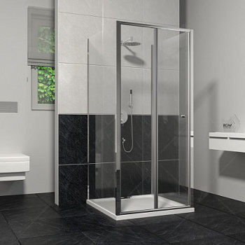 Душевой уголок RGW CL-31, 04093188-11, 80 х 80 x 185 см, дверь складная, стекло прозрачное, хром
