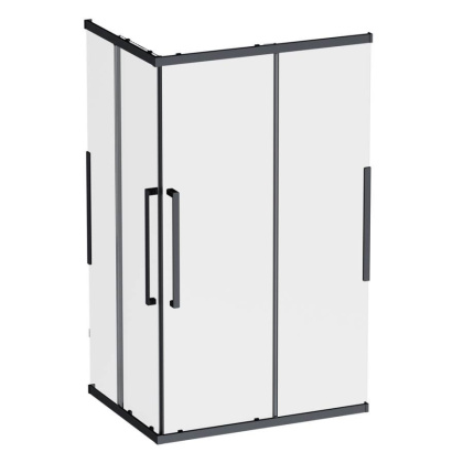 W84G-403-12090-BТ Душевое ограждение Func Square Slide 120х90, Черный, прозрачное