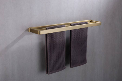 Полотенцедержатель двойной ABBER Westen AA1756G золото матовое Полотенцедержатель двойной ABBER Westen AA1756G золото матовое