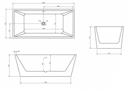 Акриловая ванна Abber 160х80 AB9224-1.6