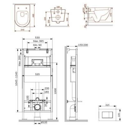 IS100238.801900 Инсталляция MasterFit с клавишей S черн мат с подвесным унитазом Like Aquaspin с сид м/лиф IS100238.801900 Инсталляция MasterFit с клавишей S черн мат с подвесным унитазом Like Aquaspin с сид м/лиф