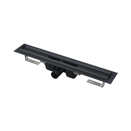 Водоотводящий желоб с порогами для перфорированной решетки, черный-мат