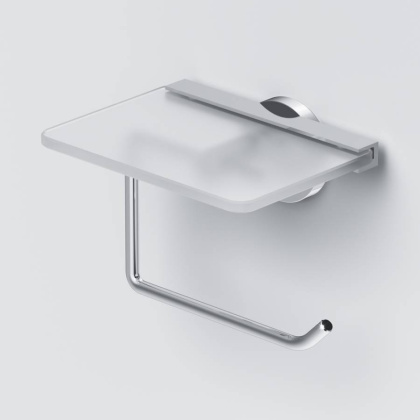 Держатель для туалетной бумаги X-Joy с полкой, 10,5х14х11,2 см, хром, A85A341500