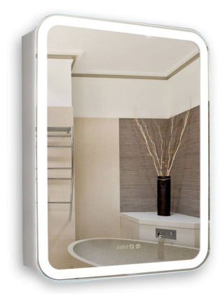 Зеркальный шкаф Creto Attento 60x84см с LED-подсветкой