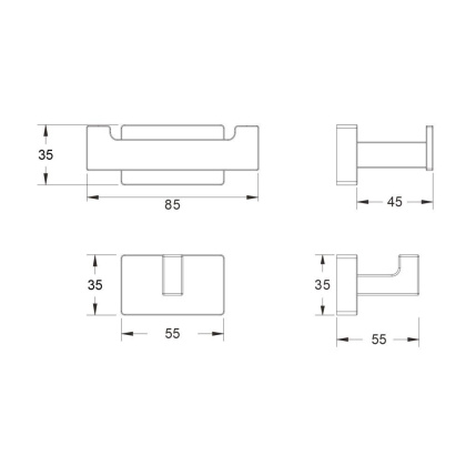 Крючок двойной, SG5621H Shevanik, Черный