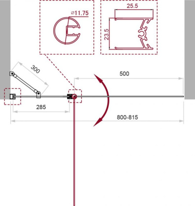 Душевая шторка на ванну BelBagno UNO-V-11-90/150-C-Cr