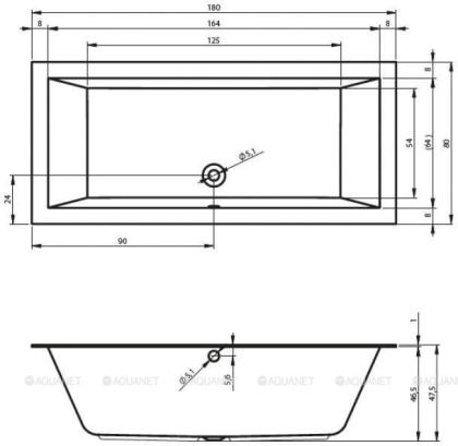 Акриловая ванна RIHO LUGO VELVET 180x80 