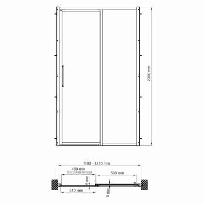Lopau 32S05R Душевая дверь Wasserkraft Lopau 32S05R Душевая дверь Wasserkraft