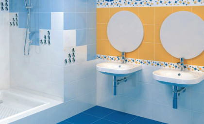 Плитка настенная 5099 Калейдоскоп голубой 20*20*6,9 (26шт/1,04м2), м2