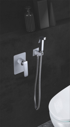 Гигиенический душ со смесителем Rose R1605F, белый/хром Гигиенический душ со смесителем Rose R1605F, белый/хром