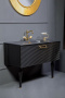 Тумба Linea 80 черная + Золото_Комплект 842-080-BG Boheme Тумба Linea 80 черная + Золото_Комплект 842-080-BG Boheme