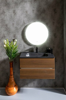 Тумба без раковины Vallessi 80*46cm DARK OAK мат. 2 полки, 837-080-D Boheme