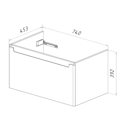 Тумба Lemark BUNO MINI 80см под 1 раковину, подвесная,1 ящик, цвет корпуса, фасада: Белый глянец Тумба Lemark BUNO MINI 80см под 1 раковину, подвесная,1 ящик, цвет корпуса, фасада: Белый глянец