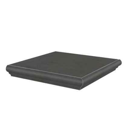 Ступень угловая Хадду серый тёмный матовый 34x34x0,8