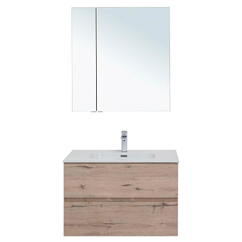 Мебель для ванной Aquanet Алвита New 80 2 ящика, дуб веллингтон белый