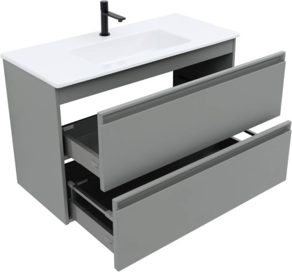 Тумба под раковину Allen Brau Eclipse 100 1.E1003.PGM платина матовый