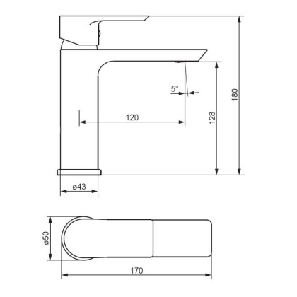 470210000 Apollo Cмеситель для умывальника, хром