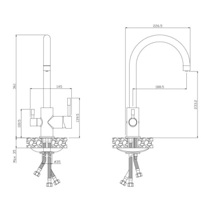 Смеситель д/кухни с каналом для питьевой воды BALEAR, арт.13440BL Смеситель д/кухни с каналом для питьевой воды BALEAR, арт.13440BL