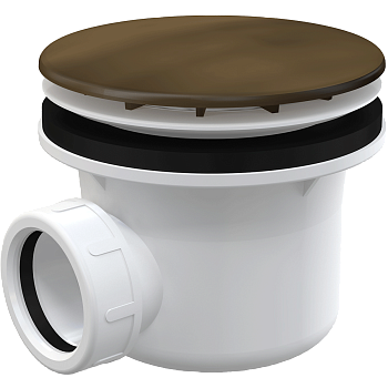 Сифон для душевого поддона, бронза-антик