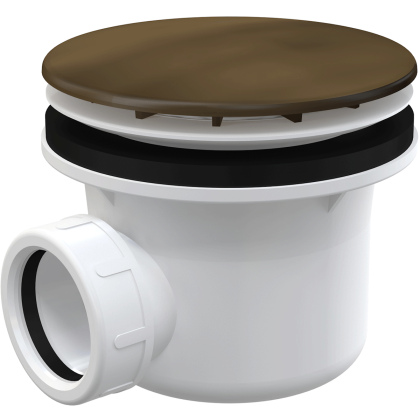 Сифон для душевого поддона, бронза-антик