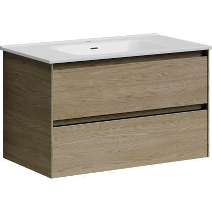 Тумба подвесная SANCOS Cento 790х450х500, c двумя ящиками оснащенными доводчиками,карпатская ель, арт. CN80KE Тумба подвесная SANCOS Cento 790х450х500, c двумя ящиками оснащенными доводчиками,карпатская ель, арт. CN80KE