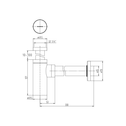 Сифон для раковины Allen Brau Priority 5.31025-00 хром