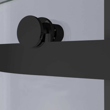 Душевая дверь Como-N VDS-4CN160CLB, 1600, черный, стекло прозрачное