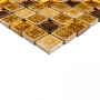 Мозаика стеклянная с камнем Morocco Gold (чип 8*23*23) 300*300(11шт-0.99м2), м2