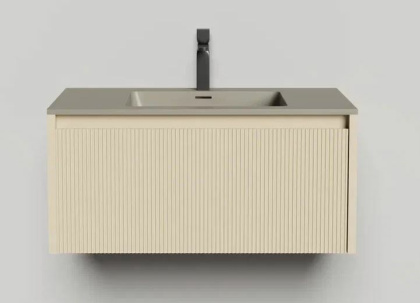 Подвесная тумба Domino 800, эмаль, Onda Plus, фрезерованный фасад Подвесная тумба Domino 800, эмаль, Onda Plus, фрезерованный фасад