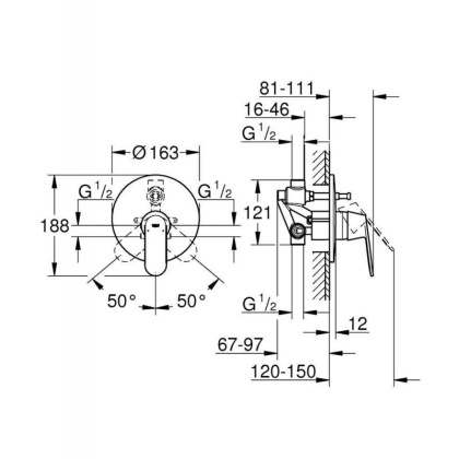 Смеситель для ванны Grohe Eurosmart Cosmopolitan 32879000 хром Смеситель для ванны Grohe Eurosmart Cosmopolitan 32879000 хром